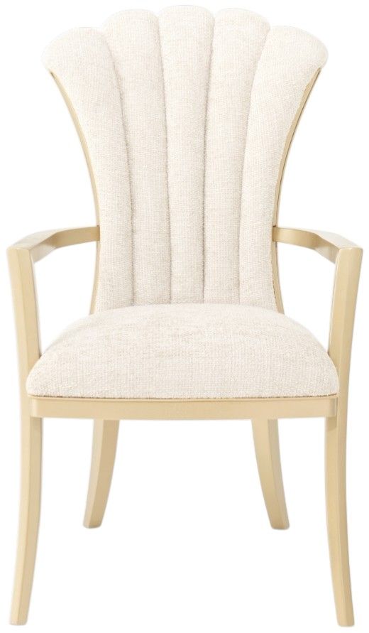 Michael Amini® Fantosini Gold Leaf Dining Arm Chair-1