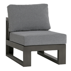 Ratana Element 5.0 Ash Grey Aluminum Armless Chair