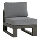 Ratana Element 5.0 Ash Grey Aluminum Armless Chair-0