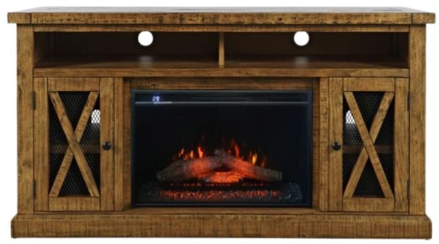 Jofran Inc. Telluride Gold Electric Fireplace with Logset-3
