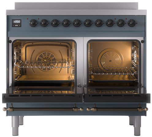 Ilve® Nostalgie II Series 40" Blue Grey Pro Style Induction Range-1