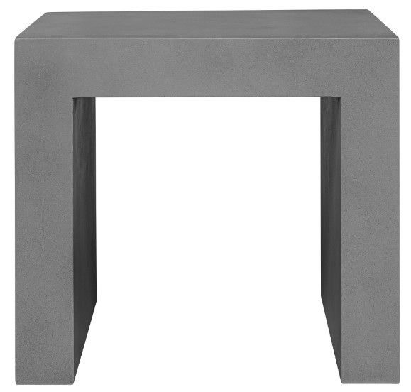 Moe's Home Collection Lazarus Grey Concrete Outdoor Stool-1
