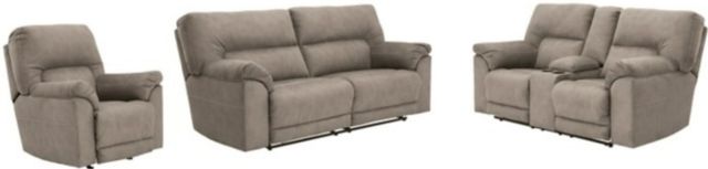 Benchcraft® Cavalcade 3-Piece Slate Reclining Living Room Set-0