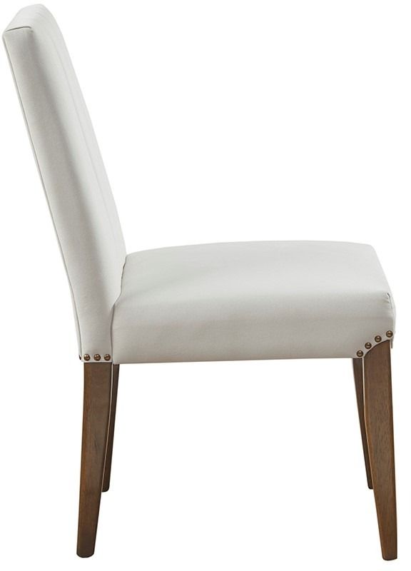 Olliix by Madison Park Audrey Set of 2 Cream Channel Tufting Dining Chair-2