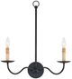 Currey & Company Saxon Zanzibar Black Double Light Wall Sconce-0