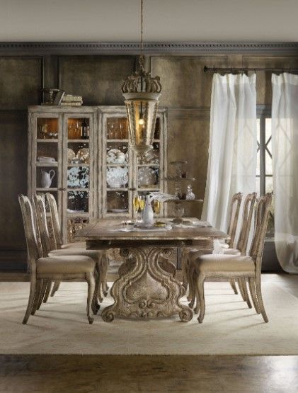 Hooker® Furniture Chatelet Paris Vintage Trestle Dining Table-1