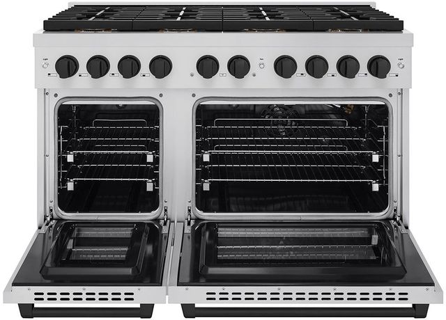 ZLINE Autograph Edition Paramount Series 48" Stainless Steel Pro Style Gas Range with Matte Black Accents -1