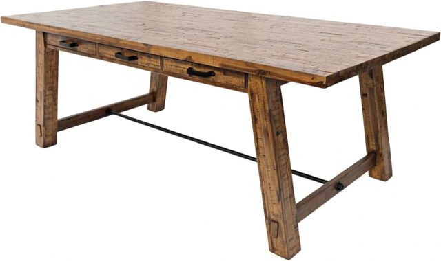 Jofran Inc. Cannon Valley Brown Trestle Dining Table-3