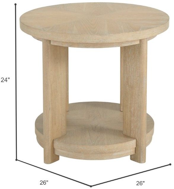 Emerald Home Pacific Grove Sandy Round Accent Table-2