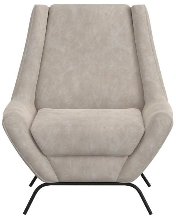 International Furniture Direct Tyne Ivory/Black Accent Chair-2