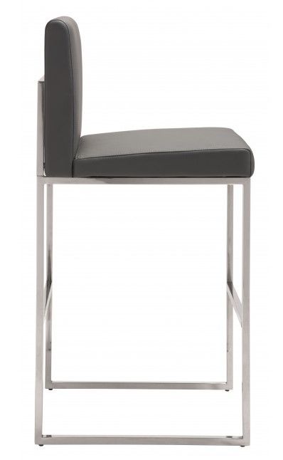 Zuo® Modern Genoa Gray Bar Stool-1