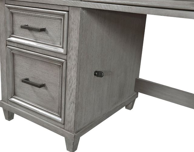 aspenhome® Caraway Aged Slate Single Pedestal Desk-2