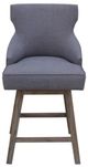 Nest Home Collections Lacey Barbury Stone/Black Swivel Counter Stool-2