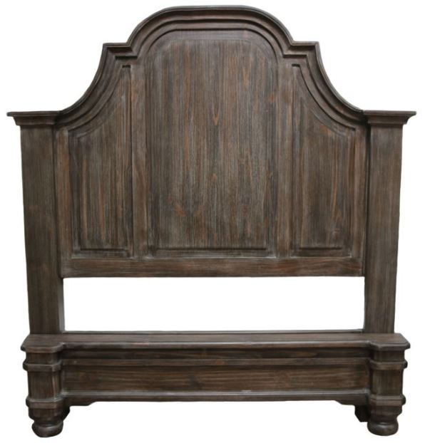 Million Dollar Rustic Barnwood Marla Dark Brown Queen Bed-0