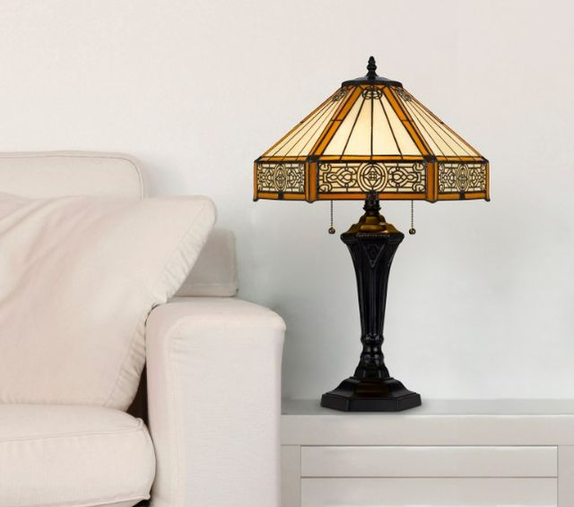 Cal® Lighting & Accessories Tiffany Dark Bronze Table Lamp-3