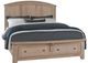 Vaughan-Bassett Woodbridge Clear Maple Arched King Panel Storage Bed-0