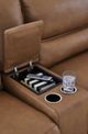 Signature Design by Ashley® Silverbrooke 6-Piece Caramel Power Reclining Curved Sectional with Storage Console-3