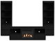 Elements International Rosalie 4-Piece Black Entertainment Unit with 71" TV Console-0