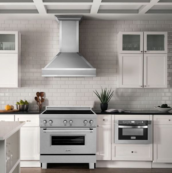 ZLINE 36" DuraSnow® Stainless Steel Freestanding Induction Range