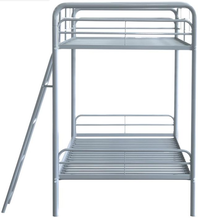 Coaster® Carson Glossy Silver Metal Twin Over Twin Bunk Bed-2