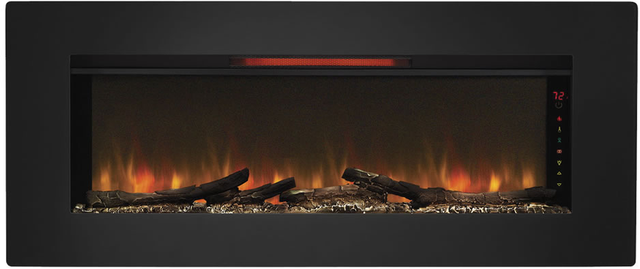 ClassicFlame® Felicity Black 47" Wall Mounted Infrared Quartz Fireplace-0