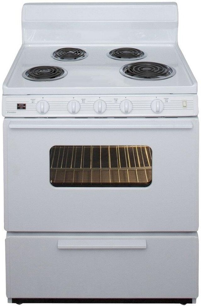 Premier 30" White Freestanding Electric Range-0