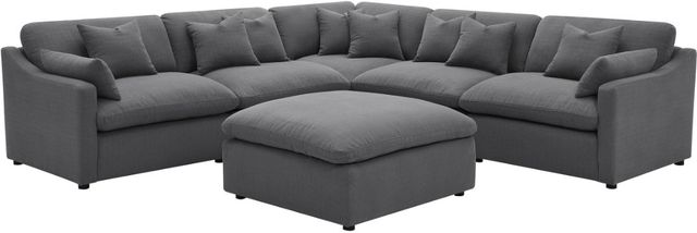 Coaster® Hobson 6-Piece Charcoal Modular Sectional-0