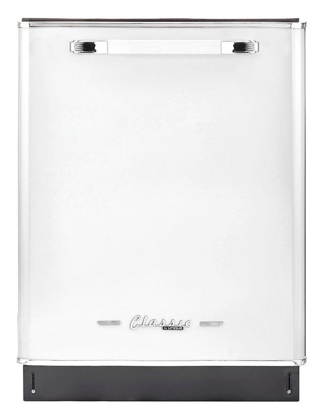 Unique® Appliances Classic Retro 24" Marshmallow White Built In Dishwasher-0
