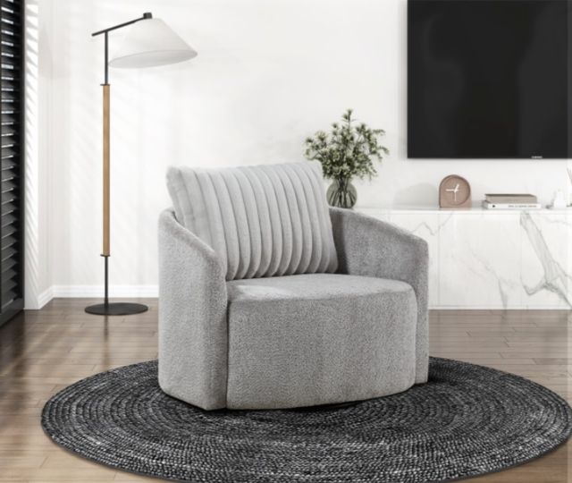 Homelegance® Francine Gray Swivel Chair-1
