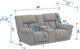 Catnapper® Sentinel Smoke Manual Reclining Loveseat with Console-3