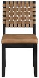 Steve Silver Co. Reid 5-Piece Black/Saddle Brown Dining Table Set-5