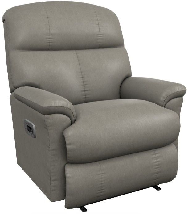La-Z-Boy® Reed Putty Leather Power Wall Recliner with Headrest and Lumbar-0