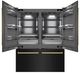 ZLINE Autograph Edition 60" 32.2 Cu. Ft. Black Stainless Steel Built In French Door Refrigerator with Polished Gold Accents-3