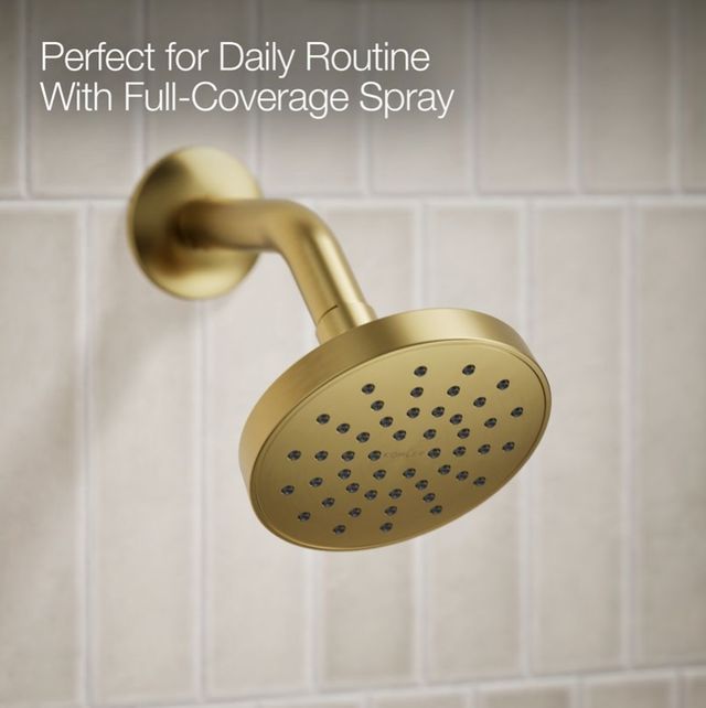KOHLER® Elate® Rite-Temp® Vibrant Brushed Moderne Brass 1.75 GPM Bath and Shower Trim Kit with Push-Button Diverter-3