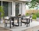 Elements International Playa Dark Gray Aluminum Outdoor Dining Table-1
