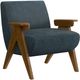 Monarch Specialties Inc. Blue/Walnut 31" Accent Chair-0