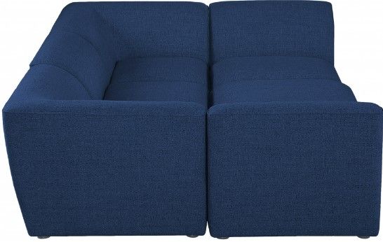 Meridian Furniture Miramar 6-Piece Navy Modular Sectional Sofa Set-2