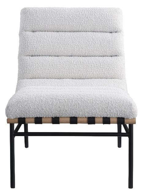 Meridian Furniture Burke Cream Boucle Fabric Accent Chair-1