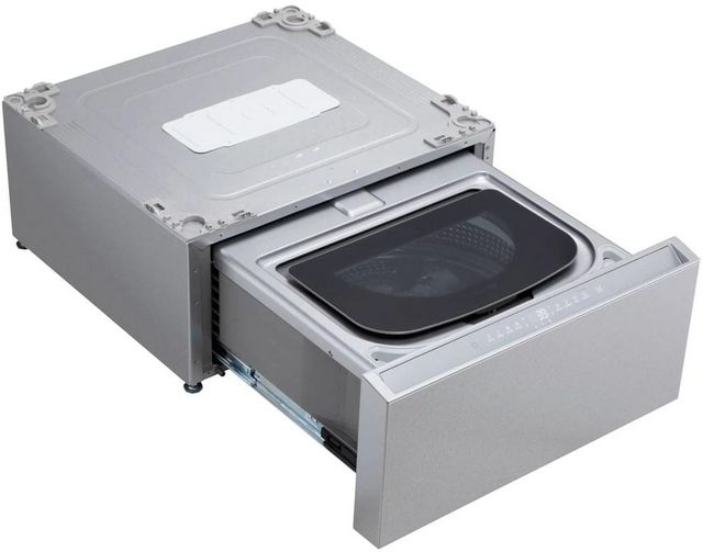LG Signature SideKick™ 1.0 Cu. Ft. Brushed Platinum Steel Pedestal Washer-7