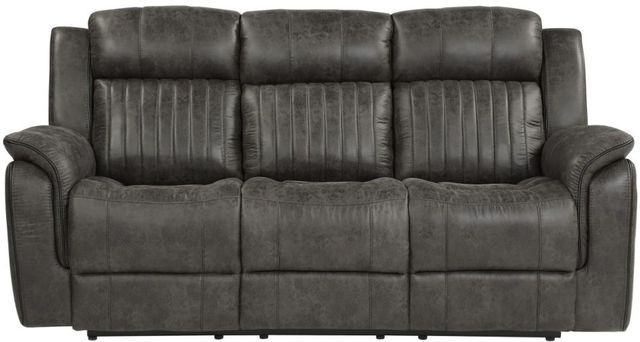 Homelegance® Centeroak Brownish Gray Reclining Sofa-3