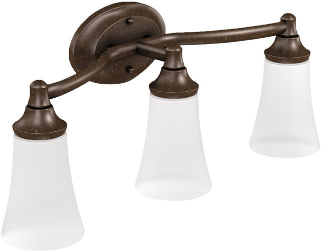 Moen® Eva™ Oil Rubbed Bronze Three Globe Bath Light-0