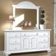 American Woodcrafters 6510 Cottage Traditions 4-Piece Clean White Cottage Queen Arched Bedroom Set-2