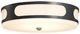 Currey & Company Swale Black/White Glass/Metal Outdoor Flush Mount-0