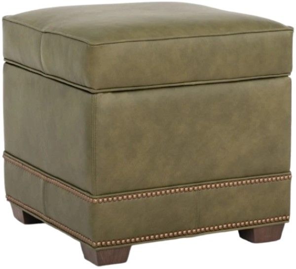 Smith Brothers Customizable 884 Leather Storage Ottoman-0