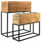 A & B Home 2-Piece Black/Brown Box with Stand Set-0