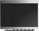 Ilve® Majestic III 36" Glossy Black Pro Style Induction Range with Triple Glass Door and Burnished Trim-2