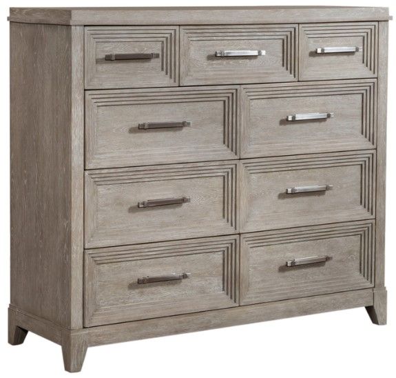 Liberty Furniture Belmar Silver Champagne/Washed Taupe Bureau Dresser-0