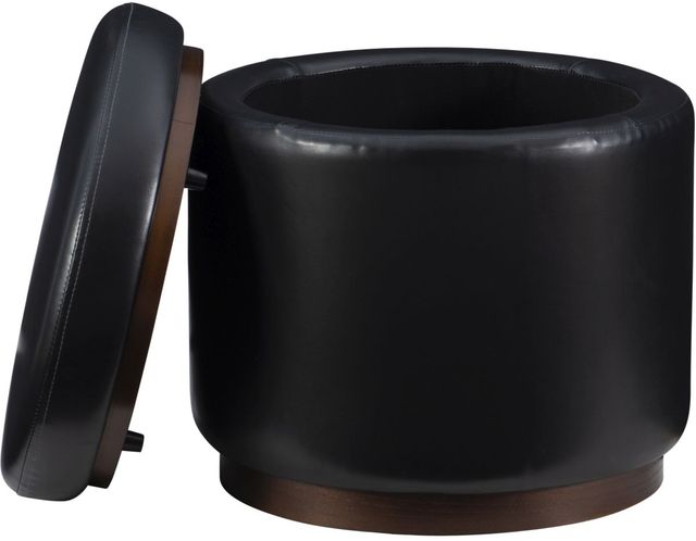 Linon Sunny Black Storage Ottoman-3