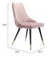 Zuo® Piccolo  Pink Dining Chair-4
