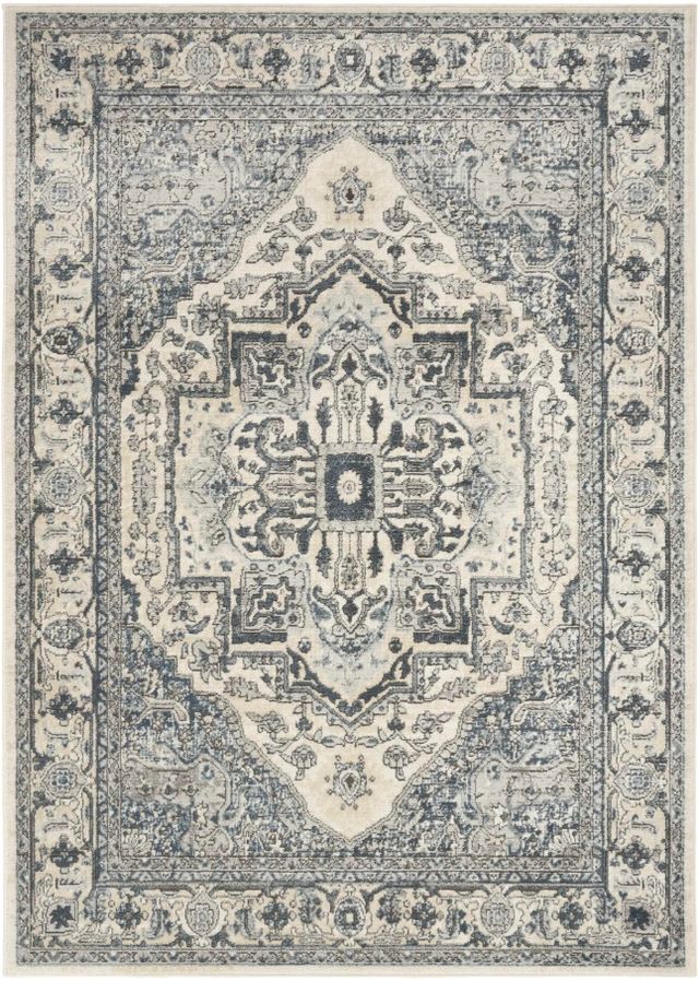 Nourison Home™ Quarry Ivory Navy 5'x7' Area Rug-0
